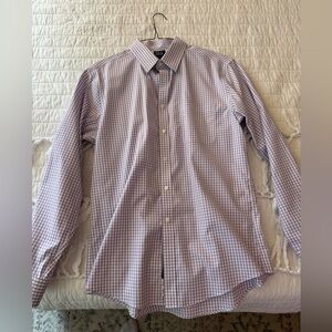 Purple Checkered Dress Shirt. Jos. A Bank